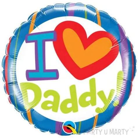 balon foliowy dzien ojca i love daddy qualatex 18 rnd