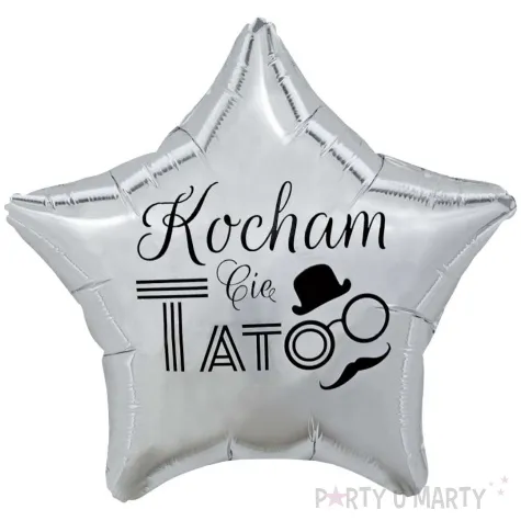 balon foliowy dzien ojca kocham cie tato srebrny godan 19 str