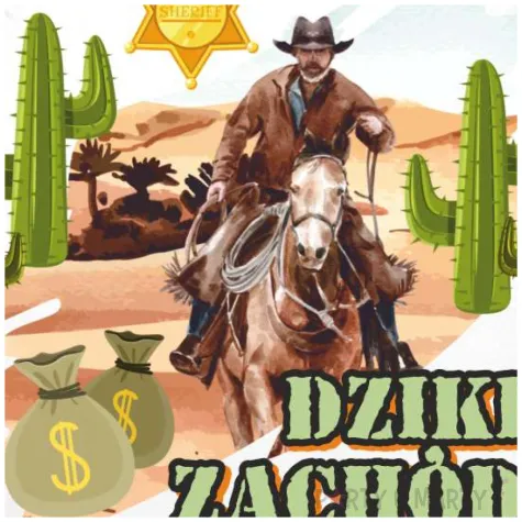 balon foliowy dziki zachod kowboj bialy 18 rnd