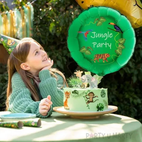 balon foliowy dzungla bungla jungle party zielony 18 rnd