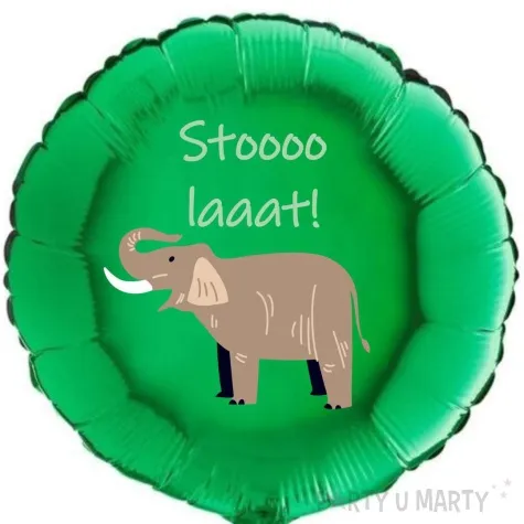 balon foliowy dzungla bungla sto lat zielony 18 rnd