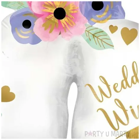 balon foliowy dzwonki slubne bialy amscan 33 shp