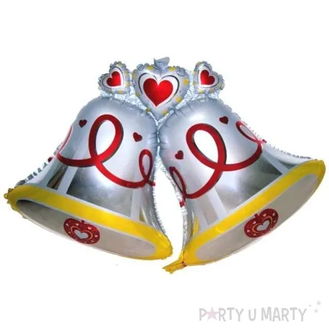 balon foliowy dzwonki slubne srebrny oem 38 shp