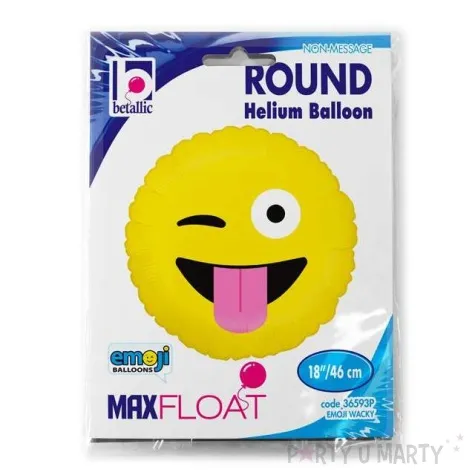 balon foliowy emoji jezyk zolty betallic 18 rnd