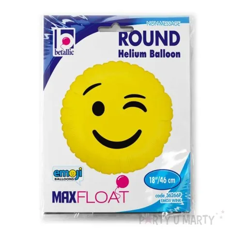 balon foliowy emoji oczko zolty betallic 18 rnd