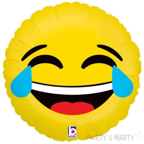 balon foliowy emoji smiech zolty betallic 18 rnd
