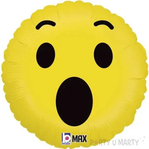 balon foliowy emoji wow zolty betallic 18 rnd