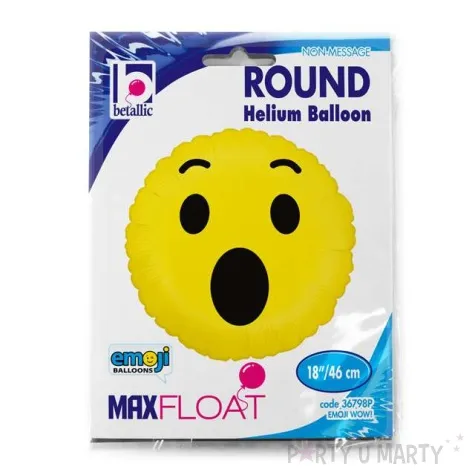 balon foliowy emoji wow zolty betallic 18 rnd