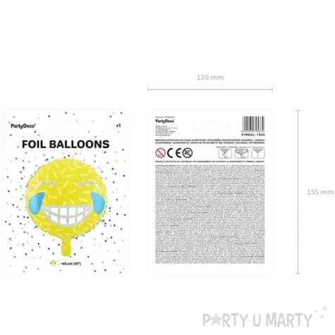 balon foliowy emotikon usmiech partydeco 18