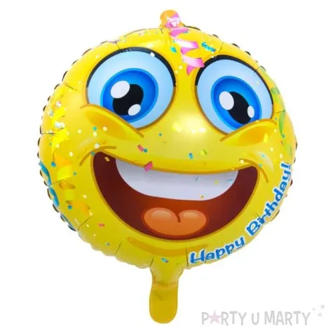 balon foliowy emotikon usmiech zolty folat 17 rnd