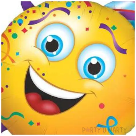 balon foliowy emotka na imprezie qualatex 36 shp