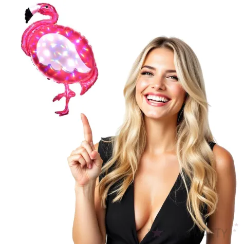 balon foliowy flaming blyszczacy rozowy jix 24 shp