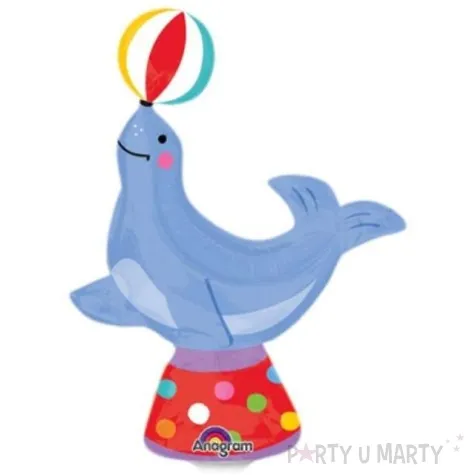 balon foliowy foka cyrkowa niebieski amscan 13 shp