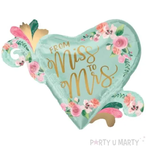 balon foliowy from miss to mrs amscan 32 shp