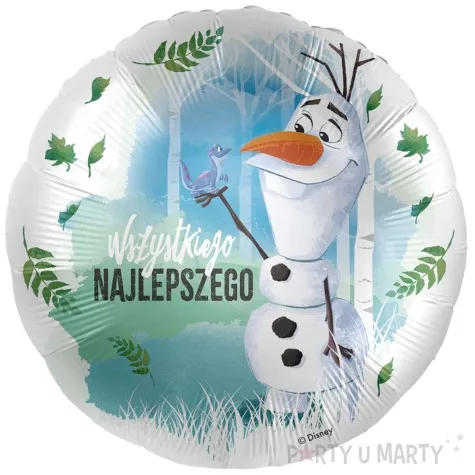 balon foliowy frozen olaf liscie wszystkiego najlepszego premioloon 17 rnd