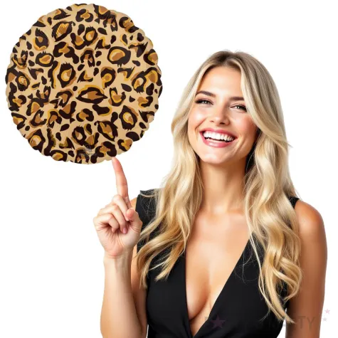 balon foliowy futro cetki lamparta amscan 18 rnd