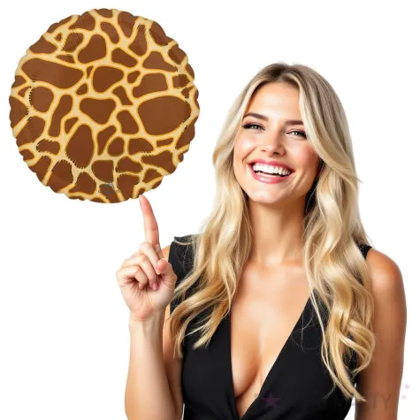 balon foliowy futro laty zyrafy amscan 18 rnd