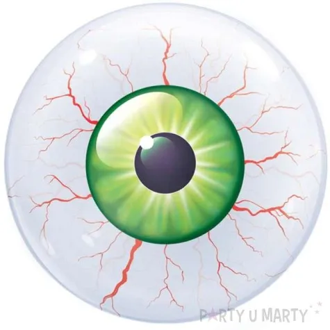 balon foliowy galka oczna zielony qualatex 22 rnd
