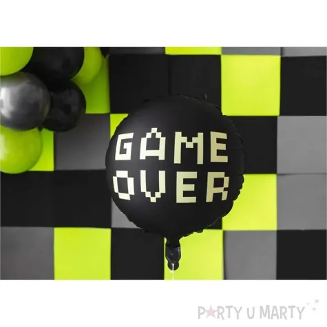 balon foliowy game game on czany partydeco 18 rnd