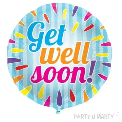 balon foliowy get well soon krople folat 18 rnd