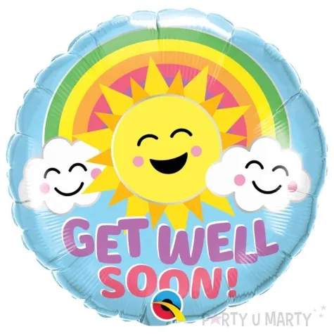 balon foliowy get well soon qualatex 18 rnd