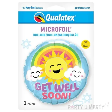balon foliowy get well soon qualatex 18 rnd