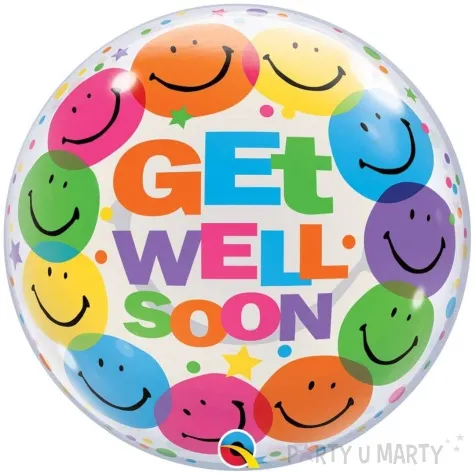 balon foliowy get well soon qualatex bubble 22 orb