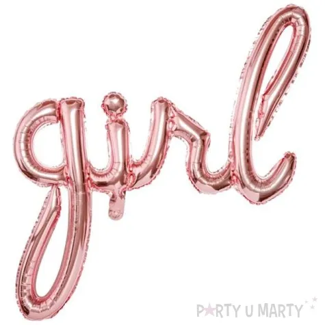 balon foliowy girl rozowe zloto partydeco 30 shp