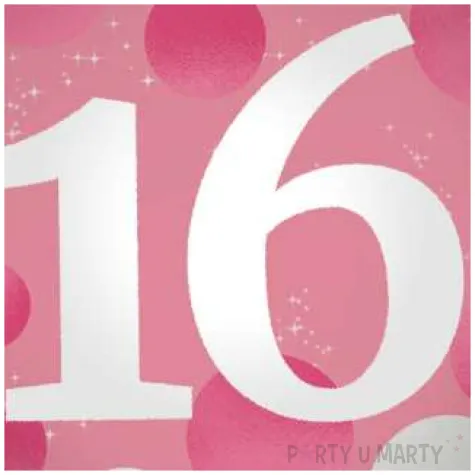 balon foliowy glossy 16 urodziny rozowy folat 18 rnd