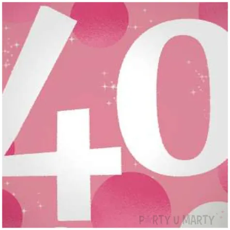 balon foliowy glossy 40 urodziny rozowy folat 17 rnd