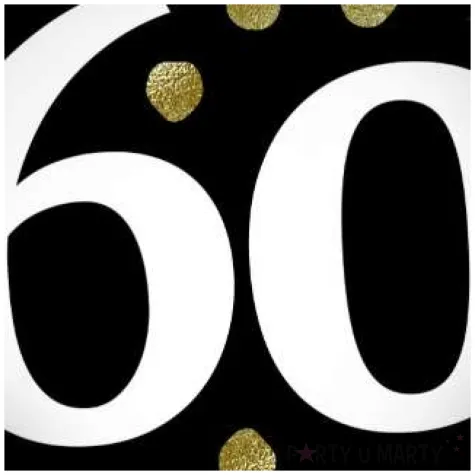 balon foliowy glossy 60 urodziny czarny folat 17 rnd