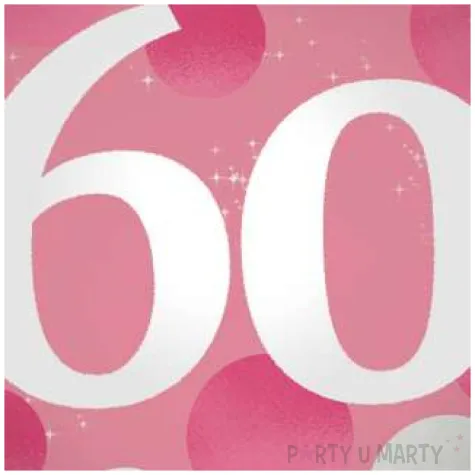 balon foliowy glossy 60 urodziny rozowy folat 17 rnd