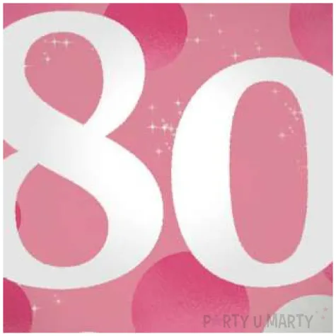 balon foliowy glossy 80 urodziny rozowy folat 17 rnd