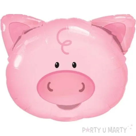 balon foliowy glowa prosiaczka rozowy qualatex 14 shp