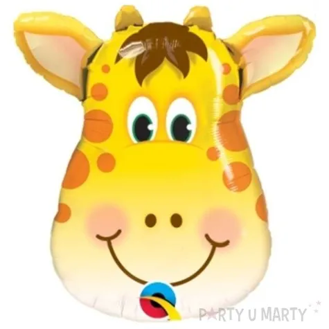 balon foliowy glowa zyrafy zolty qualatex 14 shp