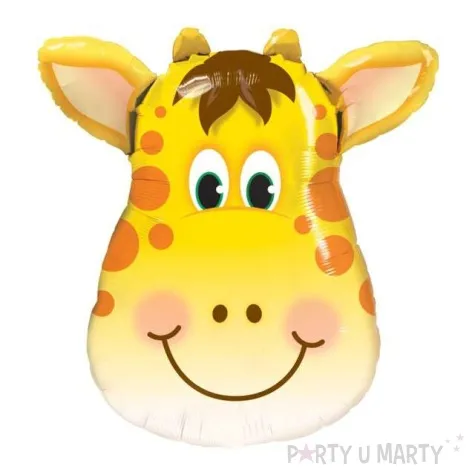 balon foliowy glowa zyrafy zolty qualatex 32 shp