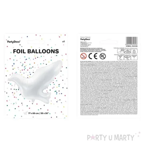 balon foliowy golab slubny partydeco 30 shp