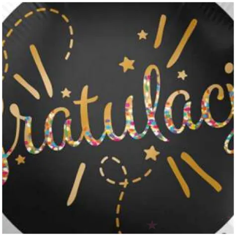 balon foliowy gratulacje bialo zloto czarny premioloon 17 rnd