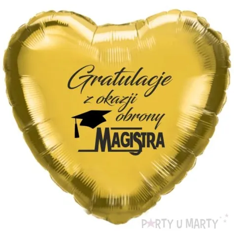 balon foliowy gratulacje z okazji obrony magistra zloty 18 hrt