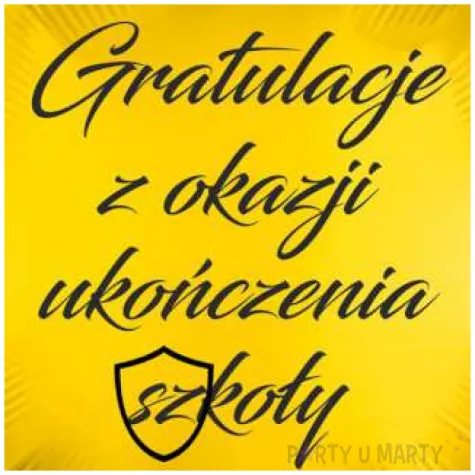 balon foliowy gratulacje z okazji ukonczenia szkoly zloty 18 rnd