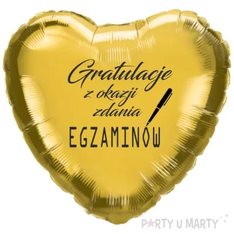 balon foliowy gratulacje z okazji zdania egzaminow zloty 18 hrt