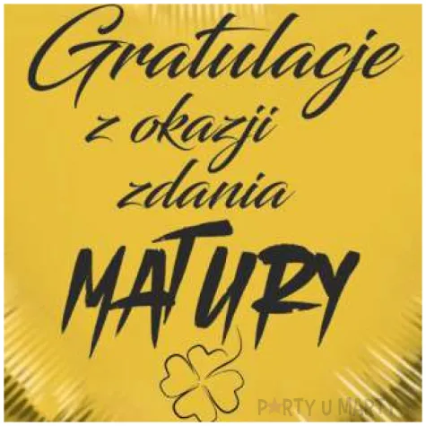 balon foliowy gratulacje z okazji zdania matury zloty 18 hrt
