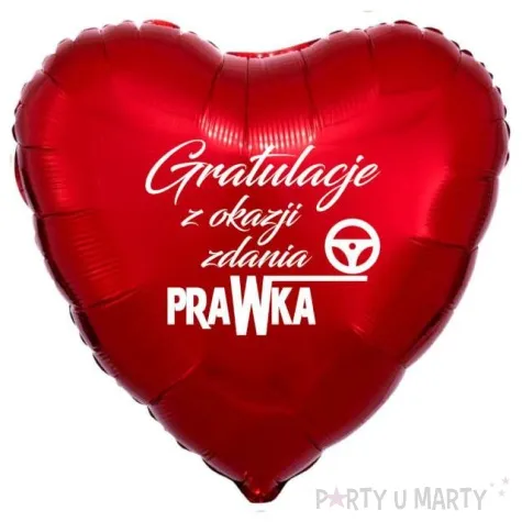 balon foliowy gratulacje z okazji zdania prawka czerwony 18 hrt