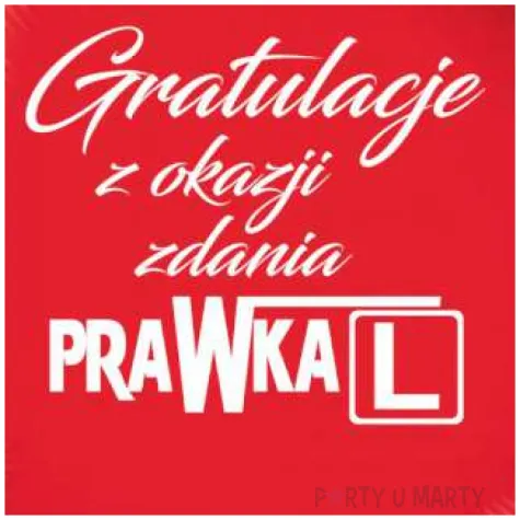balon foliowy gratulacje z okazji zdania prawka czerwony 18 rnd