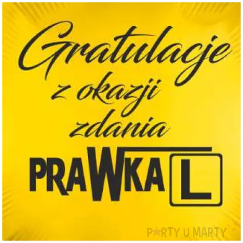 balon foliowy gratulacje z okazji zdania prawka zloty 18 rnd
