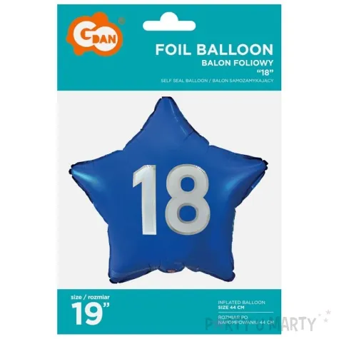 balon foliowy gwiazda 18 niebieski godan 19 str