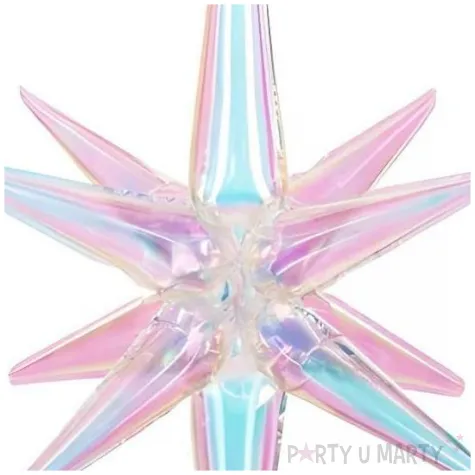 balon foliowy gwiazda 3d dekoracja na urodziny opalizujacy 28 str