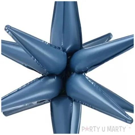 balon foliowy gwiazda 3d dekoracja na urodziny sylwestra granatowa matowa 41 str