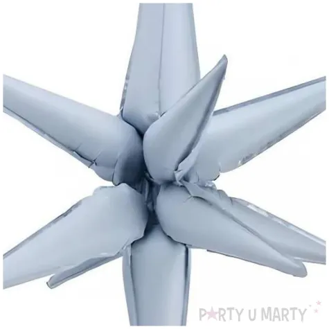 balon foliowy gwiazda 3d dekoracja na urodziny sylwestra niebieska matowa 28 str