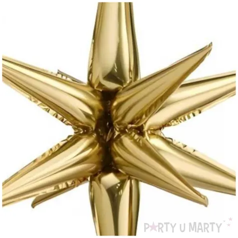 balon foliowy gwiazda 3d dekoracja na urodziny sylwestra zlota metaliczna 41 str